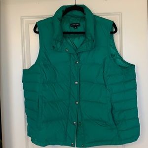 Lands End kelly green puffer vest